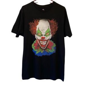 HALLOWEEN Scary Clown Face Graphic T-Shirt Mens Size M short sleeve